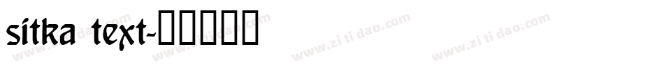 sitka text字体转换